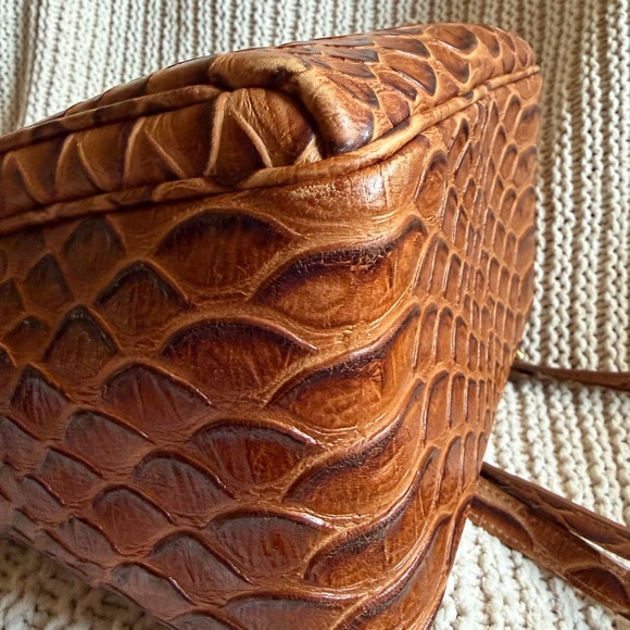 Brahmin Chelcy Mini Backpack Honey Brown Saratoga Leather + Dust Bag - Picture 10 of 16